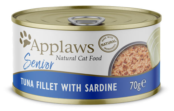 Консервований корм для котів похилого віку Applaws Senior Tuna Fillet with Sardine з тунцем і сардиною Applaws