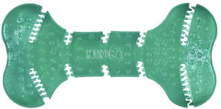 Игрушка KONG Squeezz Dental Bone для чистки зубов и десен средних и крупных собак KONG