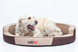 Ложе для собак Hobbydog Ringo Beige, L, 57x57x15 см