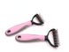 Колтуноріз для видалення підшерстя вовни Single Side Pet Hair Knots Dematting Comb для собак та котів, Рожевий, Medium