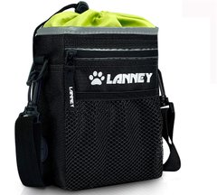 Сумка для вигулу і дресирувань LANNEY Dog Treat Pouch (Black with Green)