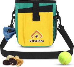 Сумка для выгула и тренировок собак Verveinna Dog Treat Training Pouch Green/Yellow