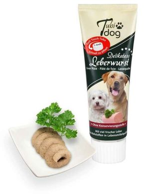 Крем-паштет для собак з лівером Tubi DOG Delicious Liver Cream Tubi
