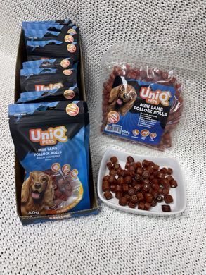 Лакомство для собак UniQ PETS Мини рулеты из баранины и трески UniQ PETS