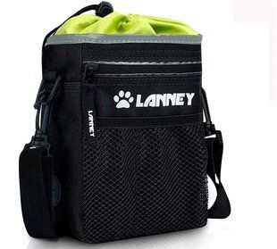 Сумка для вигулу і дресирувань LANNEY Dog Treat Pouch (Black with Green)