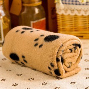 Плед для домашніх тварин Paw Print Soft Fleece Pet Blanket, Brown Derby