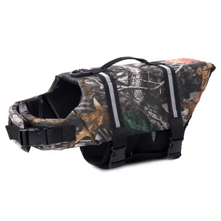 Жилет для плавания собак Derby Dog Life Jacket With Rescue Handle, Real Tree Forest Derby