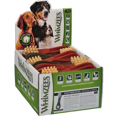 Натуральні ласощі для зубів собак WHIMZEES Dental Treats Toothbrush Box WHIMZEES