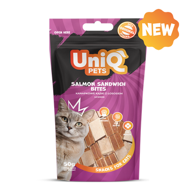 Ласощі для котів Uniq PETS CAT SNACKS MIMI Сендвічі з лососем UniQ PETS