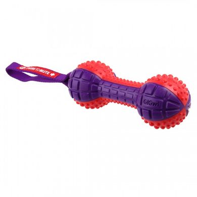 Іграшка для Собак Gigwi Push To Mute Гантель зі звуком, що вимикається 18 cм GiGwi