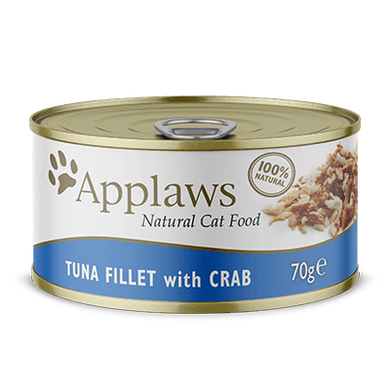 Консервований корм для котів Applaws Tuna Fillet with Crab in Broth з тунцем і крабом Applaws
