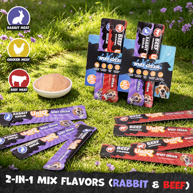 Кремовое лакомство для собак UNIQ PETS WUFFCREAM 2в1 кролик и говядина UniQ PETS