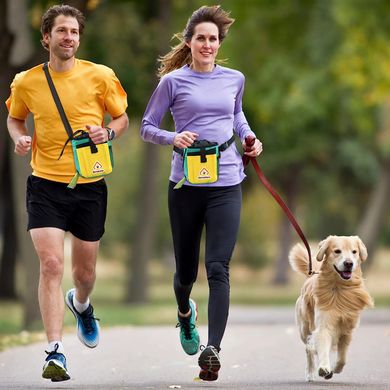 Сумка для выгула и тренировок собак Verveinna Dog Treat Training Pouch Green/Yellow