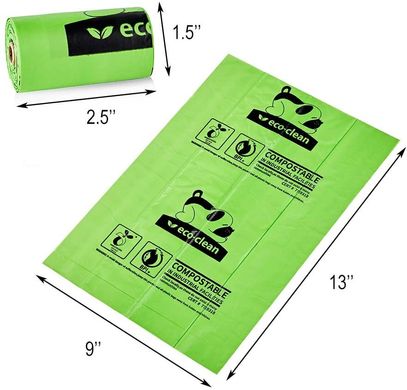 Біорозкладні пакети ECO-CLEAN для фекалій собак
