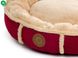 Удобная круглая кровать JK Animals Balu Red для собак и котов, S, 50х13 см
