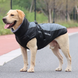 Светоотражающая зимняя толстая куртка для собак Black/Grey, XL, 42 см, 57 см, 46 см