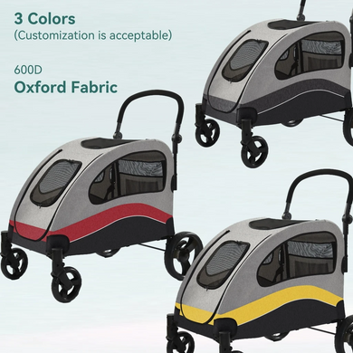 Коляска для домашніх тварин (до 60 кг) Bestopet (Люпосанчик) BS-RL-10 Grey-Yellow Люпосанчик