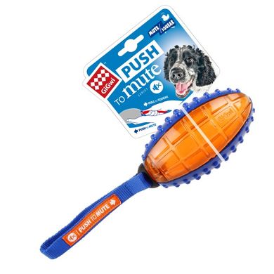 Іграшка для Собак Gigwi Push To Mute М'яч Регбі зі звуком, що вимикається 13 см GiGwi