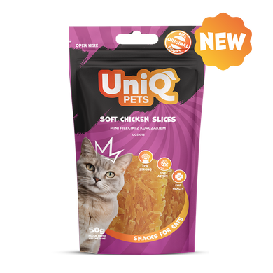 Ласощі для котів Uniq PETS CAT SNACKS MIMI М'які курячі слайси UniQ PETS