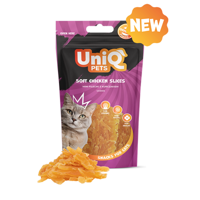 Ласощі для котів Uniq PETS CAT SNACKS MIMI М'які курячі слайси UniQ PETS