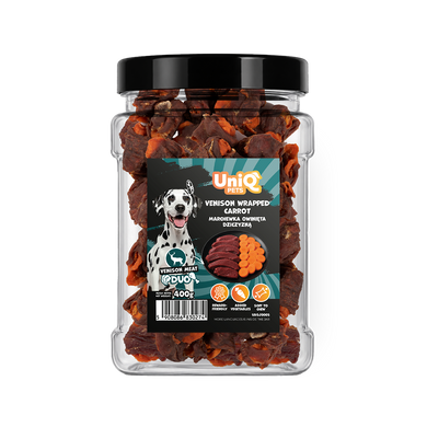 Ласощі для собак UNIQ PETS DOG SNACKS DUO з олениною та морквою UniQ PETS