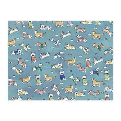 Літня охолоджуюча підстилка для собак Derby Ice Silk Material Summer Pet Cooling Mat Dog Pattern - Blue Derby