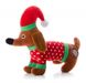 Новорічна плюшева іграшка JK Animals Такса для собак з пищалкою
