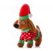 Новорічна плюшева іграшка JK Animals Такса для собак з пищалкою