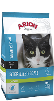 Сухий корм для котів ARION Adult Cat Sterilized 33/12 Chicken ARION