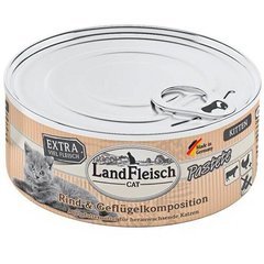 LandFleisch паштет для кошенят з яловичини і м'яса птиці LandFleisch