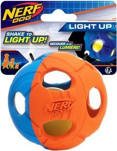 Игрушка-мяч для собак средних и крыпных пород Nerf Dog Rubber Bash Ball с LED подсветкой Nerf Dog