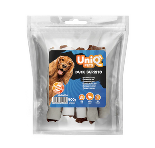 Ласощі для собак UniQ PETS Качине буріто 500 г UniQ PETS