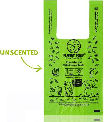 Біорозкладні пакети Planet Poop для собак з ручками