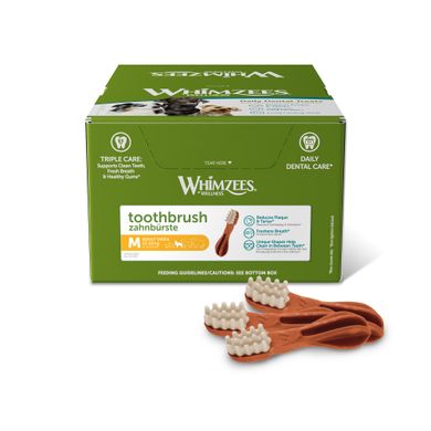 Натуральні ласощі для зубів собак WHIMZEES Dental Treats Toothbrush, XL 18 шт. WHIMZEES