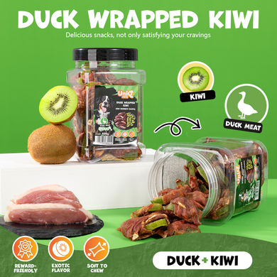 Ласощі для собак UNIQ PETS DOG SNACKS DUO з качкою та ківі UniQ PETS