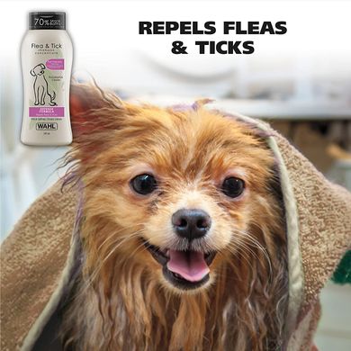 Шампунь от блох и клещей для собак Wahl Flea & Tick Repelling с эвкалиптом, кедром и розмарином WAHL