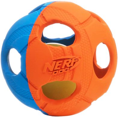 Іграшка-м'яч для собак середніх і великих порід Nerf Dog Rubber Bash Ball з LED підсвіткою Nerf Dog