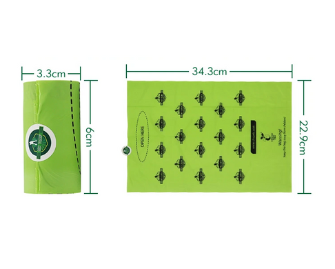 100% біорозкладні пакети MY TURF Eco Poop Bags для прибирання за собаками My Turf