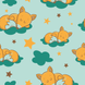 Многоразовая пеленка Pelushka Mint Foxes, 115х115 см