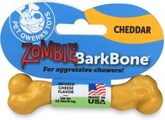 Жевательная кость для собак Pet Qwerks Zombie BarkBone Cheddar Cheese с ароматом сыра Pet Qwerks Toys