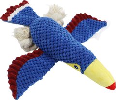 М'яка іграшка для собак Bird Shaped Squeaky Dog Plush Toy з мотузками і пищалкою Derby