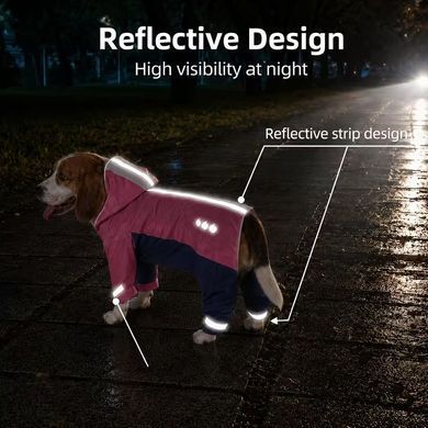 Комбінезон-дощовик для собак Premium Dog Rain, Pink