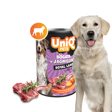 Консерви для собак UNIQ PETS DOG WET FOOD ROYAL LAMB з ягнятою UniQ PETS