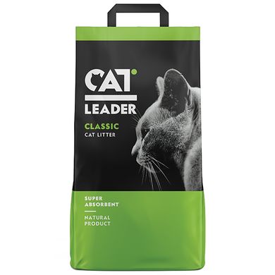Cупер-впитывающий наполнитель CAT LEADER Classic в кошачий туалет CAT LEADER