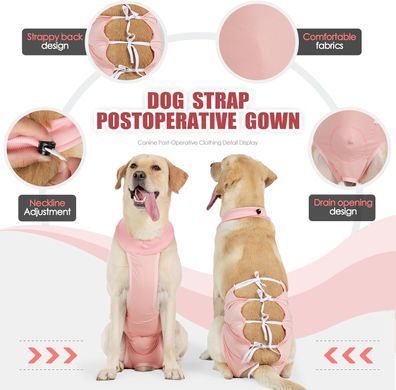 Дышащая попона для собак Derby Breathable Pet Recovery Suite, Pink Derby