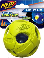 Іграшка-м'яч для собак середніх і великих порід Nerf Dog Rubber Bash Ball з LED підсвіткою Nerf Dog