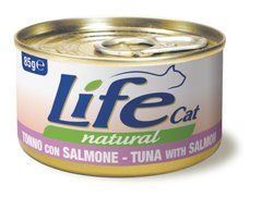 Консерва для котів LifeNatural Тунець з лососем (tuna with salmon), 85 г LifeNatural