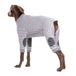 Пижама-комбинезон для собак Dog Recovery Suit, Grey stripes
