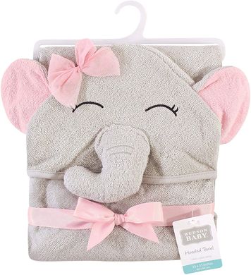 Хлопковое полотенце с капюшоном Hudson Baby Pretty Elephant