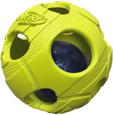 Игрушка-мяч для собак средних и крыпных пород Nerf Dog Rubber Bash Ball с LED подсветкой Nerf Dog